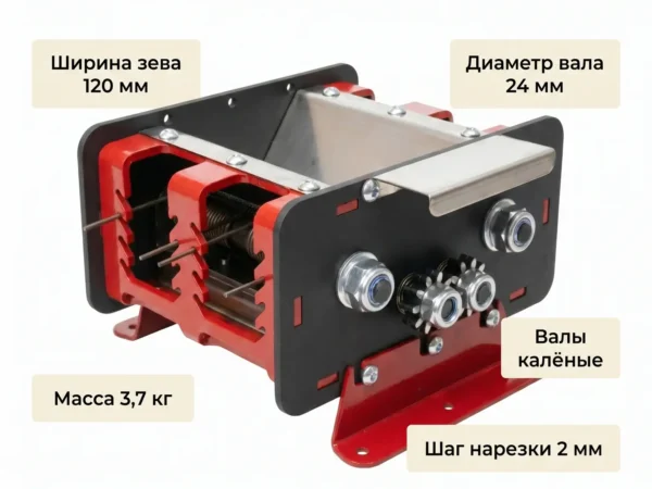 Табакорезка "Новатор" 120/24/2/4 (валы калёные, к-т 3)